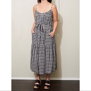 Lucky Brand Gingham dress size small with pockets